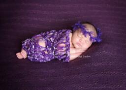 Purple Baby Lace Wrap Photo Prop Ribbon Blanket Newborn Photography - Children - thumbnail 1