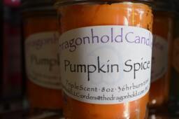 Pumpkin Spice Candle Hand Poured, Triple Scented Soy-Paraffin Candle - thumbnail 1