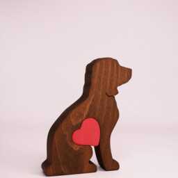 Personalised Goldendoodle Wooden Statue, Golden Doodle Memorial Gift, Mother's Day Gift For Dog Owner - thumbnail 3