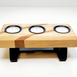 Bespoke Wooden Tealight Holder On Metal Legs - thumbnail 2