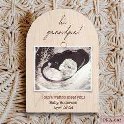 Hi Grandma & Grandpa Photo Ultrasound Frame, Family Pregnancy Announcement Gift, Baby Reveal Idea Grandparents - thumbnail 3