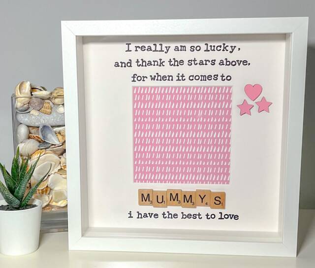 Mummy Frame - Personalised Photo Option Scrabble Art Christmas Mother's Day Birthday Gift