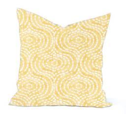 One High Quality Cover, Yellow Pillow Decorative Pillow, Blue Black Accent Bird Pillow, Mid Century - thumbnail 3