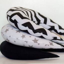 Cute Moon Cotton Throw Pillow Children Kids Bedroom Bed Decoration Night Sky Cot Decor Cosy Moonlight Baby Gift Chevron Starry Smooth - thumbnail 2