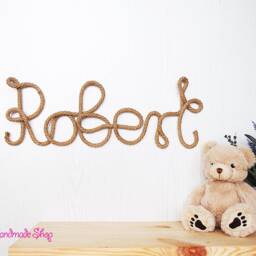 Rope Name Personalized Wall Letters, Decor, Sign, Signs - thumbnail 2