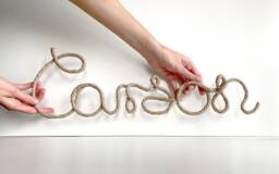 Rope Name Personalized Wall Letters, Decor, Sign, Signs - thumbnail 1