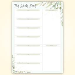 Personalised Weekly Family Menu Meal Planner A4/A3 Whiteboard - Write & Wipe Clean Food Organiser Dry Erase Shopping List Notes Board - thumbnail 3
