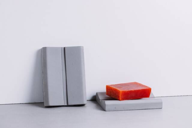 Minimalist Concrete Soap Dish, Modern Block Holder, Industrial Grey Slab Tray, Architectural Bathroom Decor, Unique Cement Saver - image 1