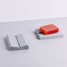 Minimalist Concrete Soap Dish, Modern Block Holder, Industrial Grey Slab Tray, Architectural Bathroom Decor, Unique Cement Saver - thumbnail 3