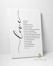 Love Is Patient Bible Quote Canvas Art Wall Print Picture Religion Fashion Framed Home Decor -D225 - thumbnail 1
