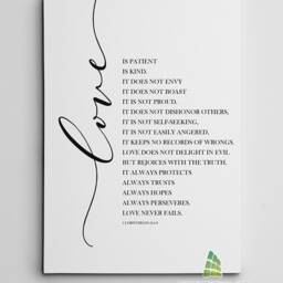 Love Is Patient Bible Quote Canvas Art Wall Print Picture Religion Fashion Framed Home Decor -D225 - thumbnail 2