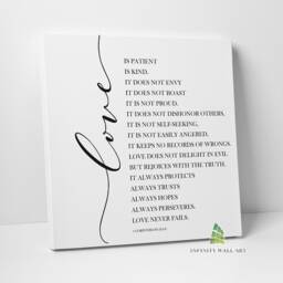 Love Is Patient Bible Quote Canvas Art Wall Print Picture Religion Fashion Framed Home Decor -D225 - thumbnail 3