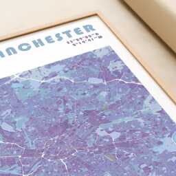 Manchester Travel Poster in Different Sizes & Frame Options - Wall Art - thumbnail 3