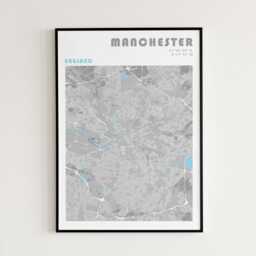 Manchester Travel Poster in Different Sizes & Frame Options - Wall Art - thumbnail 2