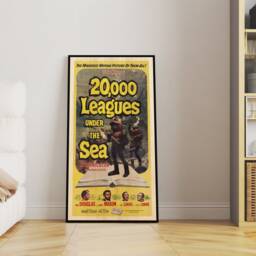 20, 000 Leagues Under The Sea Wood Wall Art Poster. Decor Movie Posters Gifts For Jules Verne Fans. Large Canvas Film Poster - thumbnail 3