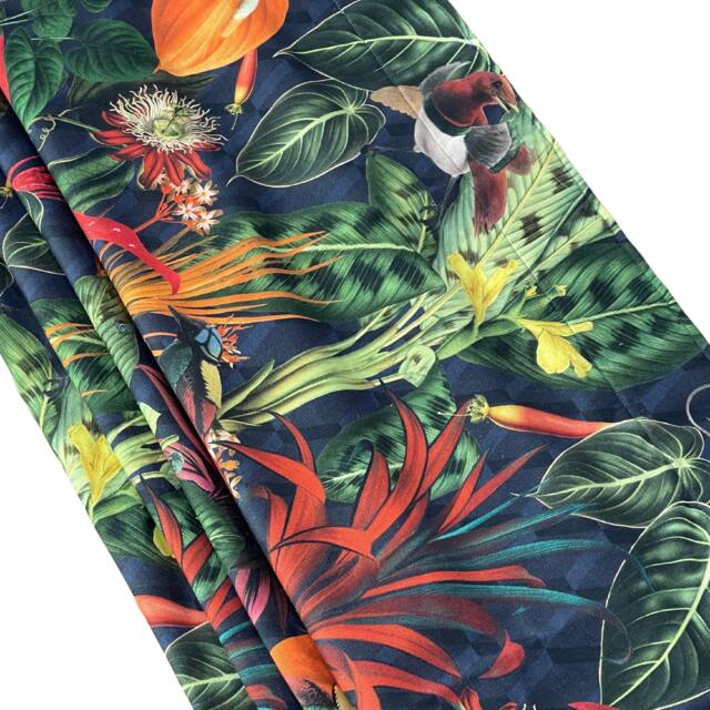 Custom Roman Blind Navy Blue Botanical Deep Jungle Print - image 1