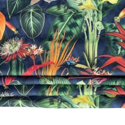 Custom Roman Blind Navy Blue Botanical Deep Jungle Print - thumbnail 2