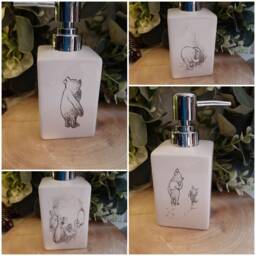 Beautiful Pooh Bear Ceramic Soap Dispenser. Available in Two Shapes - thumbnail 2