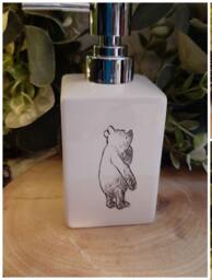 Beautiful Pooh Bear Ceramic Soap Dispenser. Available in Two Shapes