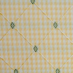 Yellow Checkered Pillow Cover - Green Accents, Farmhouse Decor - thumbnail 3