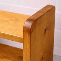 Solid Wood Monitor Stand Riser Minimalist Desk Shelf With Keyboard Storage - thumbnail 3
