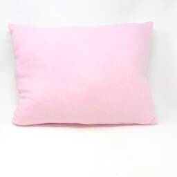 Pink Ribbon Fleece Throw Pillow - Breast Cancer Awareness Support - thumbnail 2