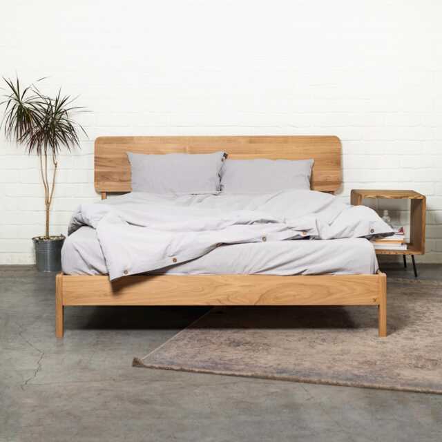 Norwich Handmade Oak Bed Frame Scandinavian Design, Minimalist Bedroom - image 1