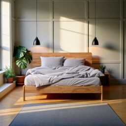 Norwich Handmade Oak Bed Frame Scandinavian Design, Minimalist Bedroom - thumbnail 3