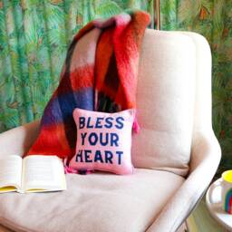Bless Your Heart Needlepoint Pillow - thumbnail 2