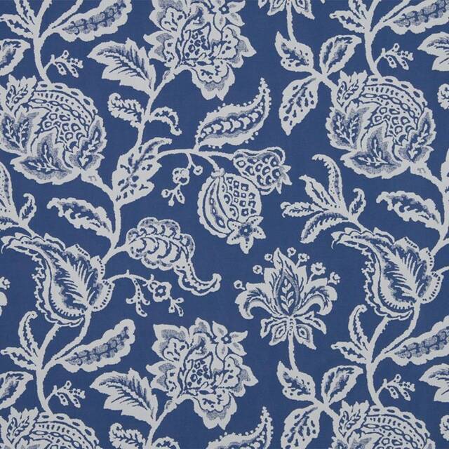 "Pair 25"" Or 50"" Wide Robert Allen Jacobean Indigo Rod Pocket Panels Drapes Cafe Curtains 24 48 63 72 84 96 108 120"