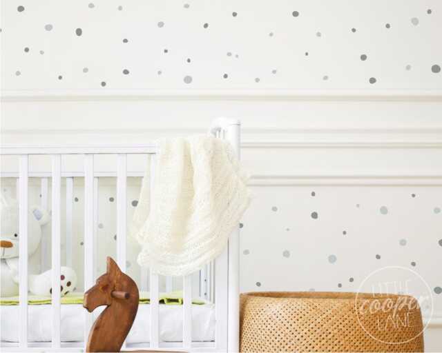 Hand Drawn Polka Dots - Vinyl Wall Decals 2 Colours Irregular Spots Stickers Sets Of 330 Baby Boys Girls Nursery Kids Room D??cor - image 1