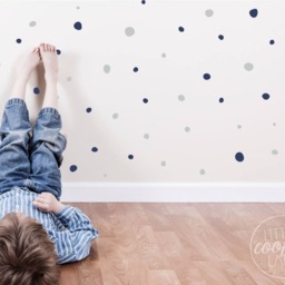 Hand Drawn Polka Dots - Vinyl Wall Decals 2 Colours Irregular Spots Stickers Sets Of 330 Baby Boys Girls Nursery Kids Room D??cor - thumbnail 2