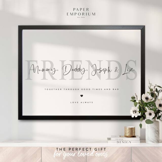 Friends Wall Print Gift, Customised, Gift For , Print, Family Poster, D??cor Friends, Special Custom - image 1