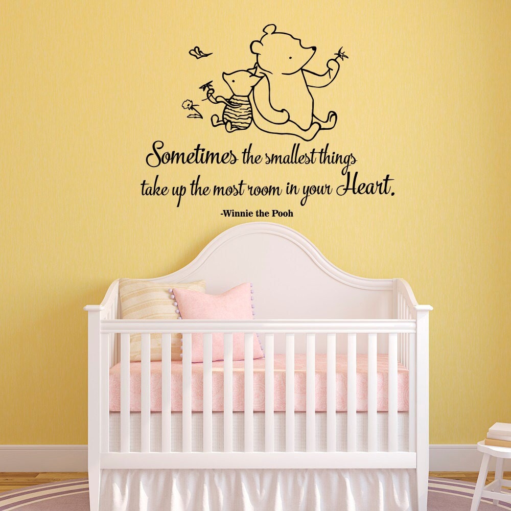 Winnie The Pooh Quote Wall Decal Nursery Kids Room Decor P25 by