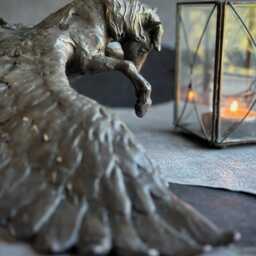 Bronze Pegasus Sculpture Winged Horse Metal Art By Kindrie Grove - thumbnail 2
