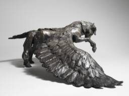 Bronze Pegasus Sculpture Winged Horse Metal Art By Kindrie Grove - thumbnail 1