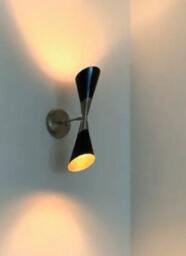 Handmade Mid Century Modern Brass Wall Sconce, Bedside Reading Light - thumbnail 3
