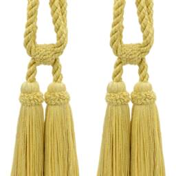 "D??copro Double Tassel Curtain & Drapery Tieback, Length 5 1/2"" - 14cm, Spread 27" - thumbnail 2
