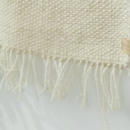 Wool Wall Tapestry - Handwoven Fiber Art Minimalist Decor Large Woven Japandi Style Modern Home - thumbnail 2