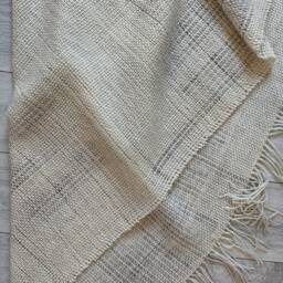Wool Wall Tapestry - Handwoven Fiber Art Minimalist Decor Large Woven Japandi Style Modern Home - thumbnail 4