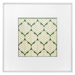 Leaf Artwork Layered Wall Sculpture, Royal Green Home Decor, Toile Art - thumbnail 3