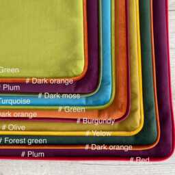 Velvet Throw Pillow Cover With Piping Colorful Cushion - thumbnail 4