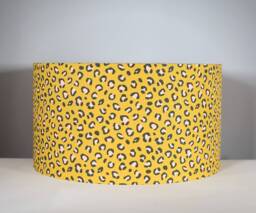 Leopard Print Fabric Lampshade, Gold Lining Option, 20cm To 45cm ?? Anim Light Shade, Handmade By Vivid Shades - thumbnail 1