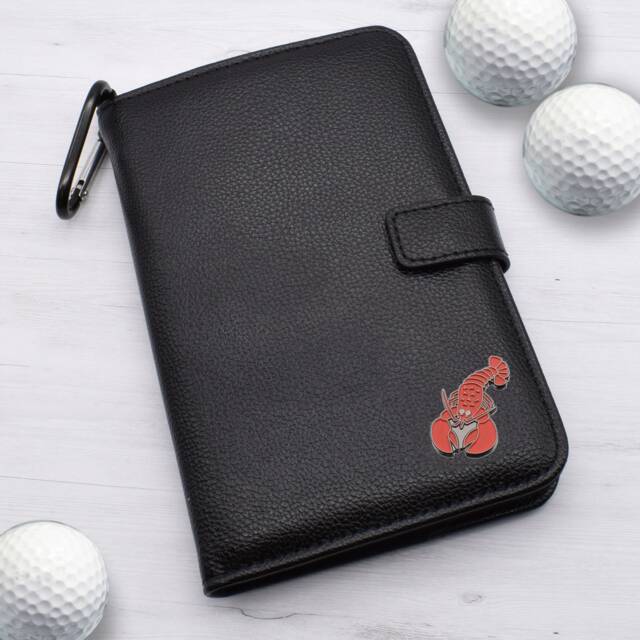 Red Lobster Design - Personalised Leatherette Golf Organiser Complete With Divot Repairer, Marker, Tees, Scorecard & Pencils - image 1