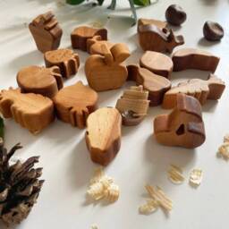 Wooden Food Toys Fruits & Vegetables Play Food Set Montessori Materials Waldorf Toys - thumbnail 3