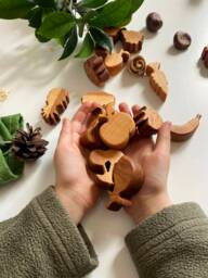 Wooden Food Toys Fruits & Vegetables Play Food Set Montessori Materials Waldorf Toys - thumbnail 1