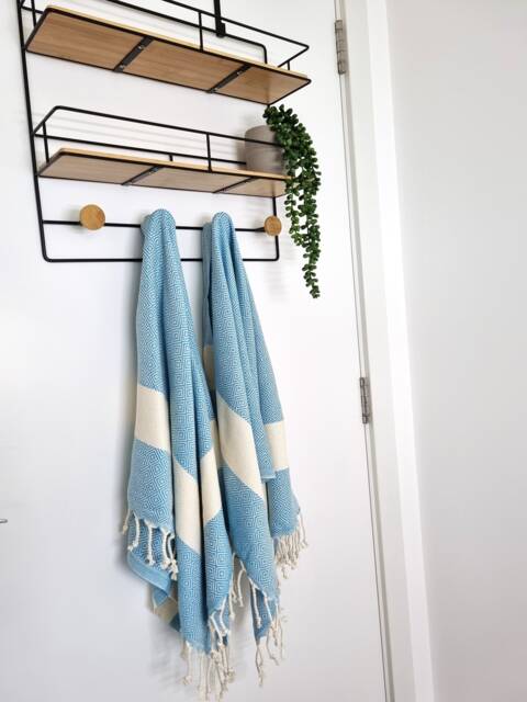 2x Turkish Peshtemal Bath Beach Towels Hammam Quick Dry & Lightweight Best For Bath Gym Yoga Swimming Camping Sauna Spa - 57x100 cm - image 1
