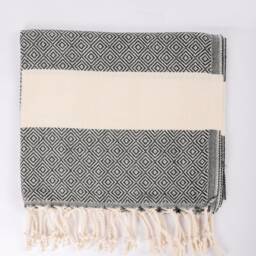 2x Turkish Peshtemal Bath Beach Towels Hammam Quick Dry & Lightweight Best For Bath Gym Yoga Swimming Camping Sauna Spa - 57x100 cm - thumbnail 4