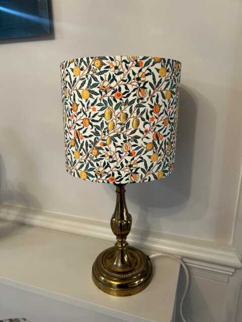 Handmade Lampshade in William Morris Fruits, Oranges, Lemons, Various Sizes, Ceiling Or Table Lamp - image 1