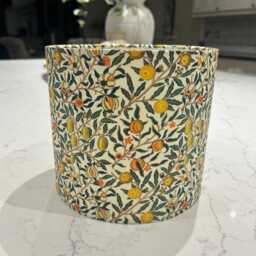 Handmade Lampshade in William Morris Fruits, Oranges, Lemons, Various Sizes, Ceiling Or Table Lamp - thumbnail 2